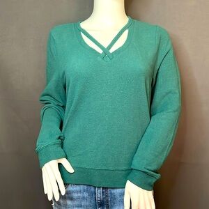 Z Supply - M - Green V-Neck Sweater